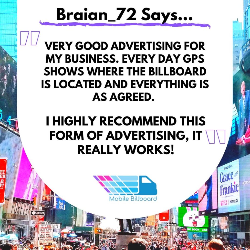 Mobile Billboard Testimonial