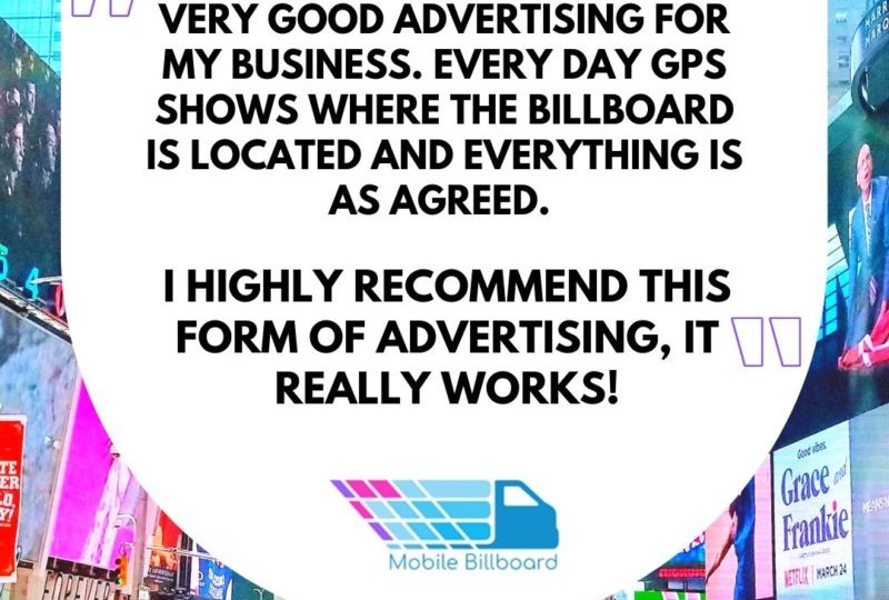 Mobile Billboard Testimonial